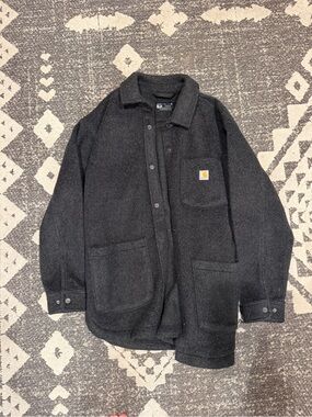 Carhartt Black Wool-Blend Work Jacket